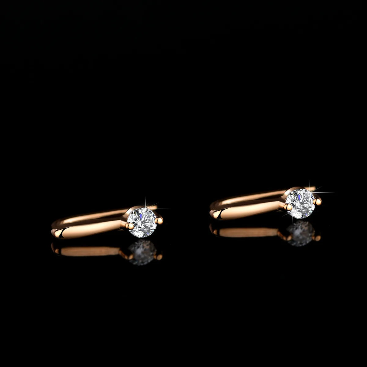 18K gold earrings for women, 10-point earrings, simple style, wedding moissanite PT950, platinum gift earrings Secondary image