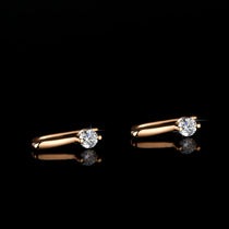 18K gold earrings for women, 10-point earrings, simple style, wedding moissanite PT950, platinum gift earrings