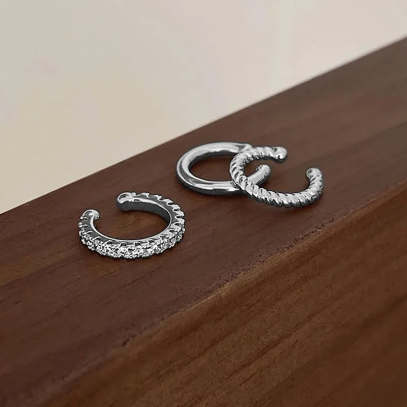 Ear Cuff Earrings for Women Non Piercing 14K Gold Plated Trend Cubic Zirconia Earrings Daily Wear Jewelry