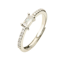 Simple Rectangle Ring For Women Female Cute Finger Rings Birthday Gift For Girlfriend Fashion Zircon Stone Jewelry