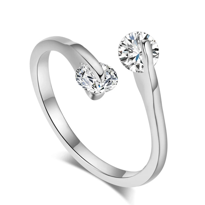 Wedding Rings For Women Zircon Crystal Engagement Dainty Women's Ring Korean Fashion Accessories Jewelry Gift For Lover R007