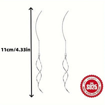 Elegant Crossed Wave S925 Silver Earrings for Women Suitable for Daily Commuting And Various Occasions Gift Essential