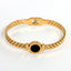 Fashion Bracelet For Women Black Acrylic Stainless Steel Couple Bracelet Carved Roman Numerals Girl Gift Hot Jewelry