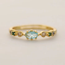 S925 Sterling Silver Ring for Women: Sparkling Art Zircon Inlaid, 18k Gold Plating，Elegant Gift Jewelry