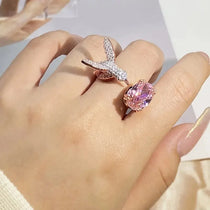 European and American Exaggerated Bird Ring for Women with Adjustable and Fresh Opening, Elegant and Unique Jewelry Accessories