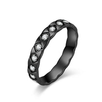 Stainless Steel Rings for Women Elegant Shinnying Zircon Charming Simple Stacking Rhombus Engagement Wedding Jewelry Lover Gifts