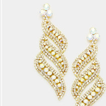 Exaggerated Earrings for Women 2023 Trending Accessories Bling Cystal Rhinestones Statement Earrings Geometry Jewelry Gift