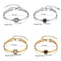 Fashion Bracelet For Women Black Acrylic Stainless Steel Couple Bracelet Carved Roman Numerals Girl Gift Hot Sale