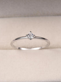 925 Sterling Silver Zircon Simple Round Rings for Women Gift Original Wedding Ring High Quality Gold Color Fine Jewelry