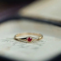 Classic Art Ruby rings for women Slim Stacked Style Light Luxury Retro fine Red Ring Suitable for Daily Wearing Jewelry Gifts