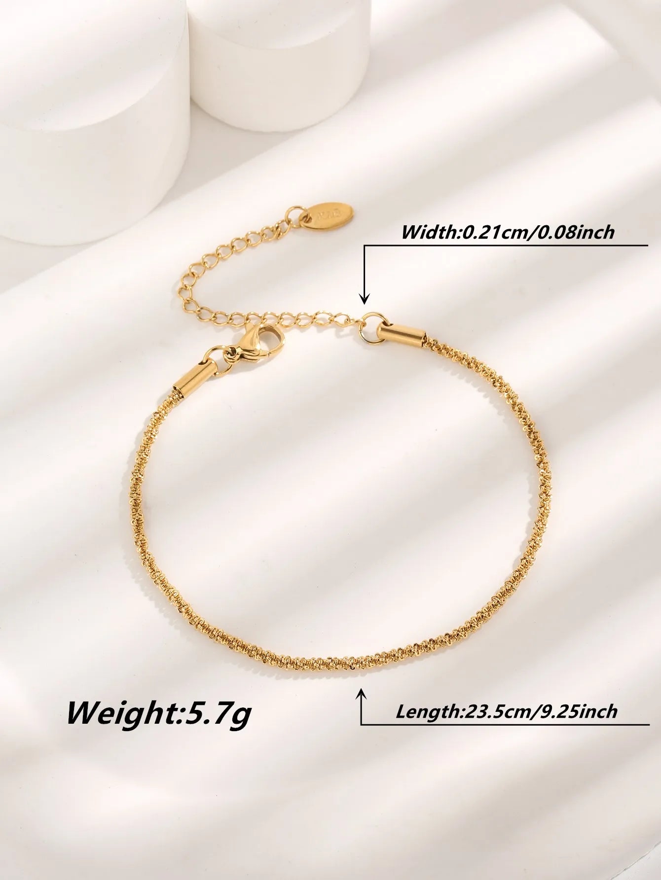 Bracelets for Women 18K Gold Plated Stainless Steel Women Cute Gold Plated for Women Waterproof Beach Jewelry Gift for Teen