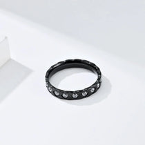 Stainless Steel Rings for Women Elegant Shinnying Zircon Charming Simple Stacking Rhombus Engagement Wedding Jewelry Lover Gifts