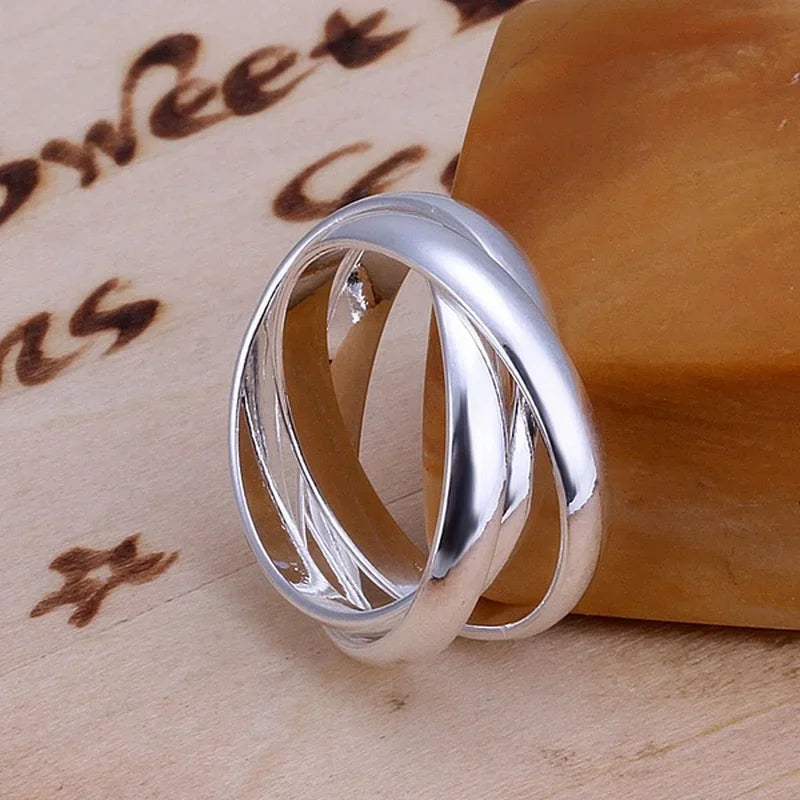 For Women Lady Wedding Beautiful Charm Fashion Women 925 Sterling Silver Rings Jewelry Cute Lover Gift