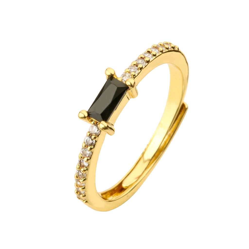 Simple Rectangle Ring For Women Female Cute Finger Rings Birthday Gift For Girlfriend Fashion Zircon Stone Jewelry