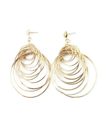 Earrings for women crystal oorbellen hangers statement chain pendientes largos ear circle tassel trendy geometric Euro-American