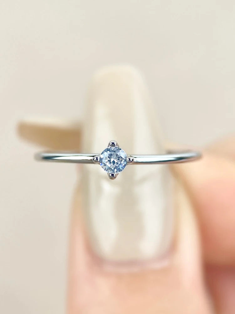 925 Sterling Silver Zircon Simple Round Rings for Women Gift Original Wedding Ring High Quality Gold Color Fine Jewelry