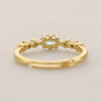 S925 Sterling Silver Ring for Women: Sparkling Art Zircon Inlaid, 18k Gold Plating，Elegant Gift Jewelry
