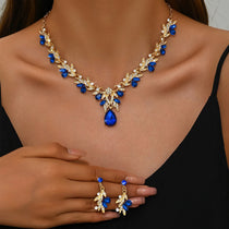2025 Fashion Jewelry Set for Bridal Necklace Earrings Set Women Crystal Engagement Wedding Banquet Dress Accessories