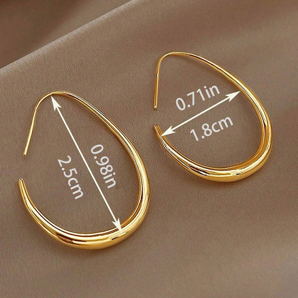 Earrings for women with a light luxury and high-end feel. Earrings with exaggerated loops and earrings
