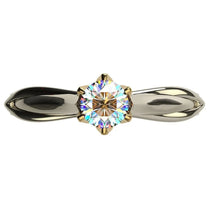 18K Gold Ring for Women Natural Zircon Rings with Gemstones Beautiful Jewelry Couples Wedding Rings