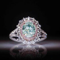Luxurious Silver Ring for Women with Pink Zirconia Gemstones Fashionable Jewelry