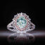 Luxurious Silver Ring for Women with Pink Zirconia Gemstones Fashionable Jewelry