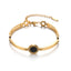 Fashion Bracelet For Women Black Acrylic Stainless Steel Couple Bracelet Carved Roman Numerals Girl Gift Hot Sale