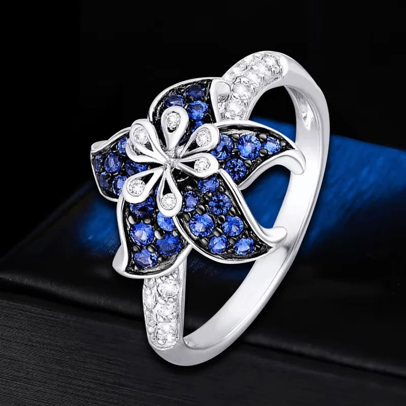 Fashion Trendy Jewelry Rings For Women Cubic Zirconia Charms Bridal Wedding Engagement White Gold Color Ring Drop Shipping Main image