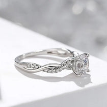 Wedding Ring For Women |Gold Plated Two-color Diamond Ring |  Engagement Ring