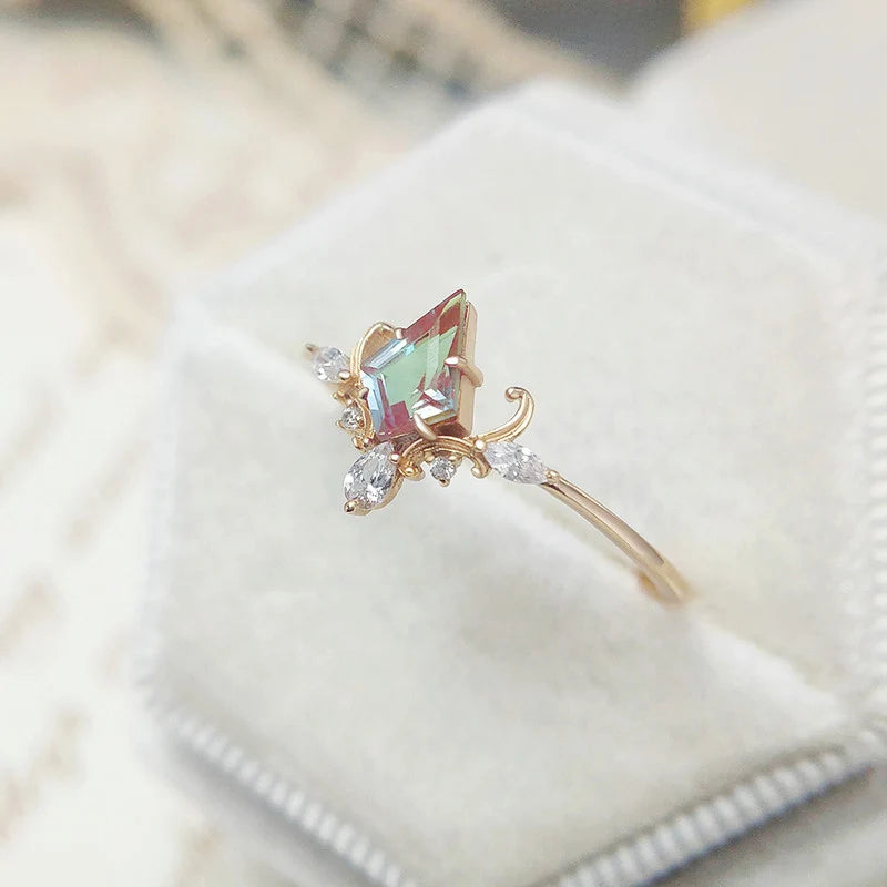Rings for Women Alexandrite 925 Sterling Silver Gold Plated Vintage Fine Jewelry Luxury Bijoux Wedding Ring Party RI230 Secondary image