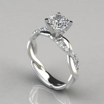 Wedding Ring For Women |Gold Plated Two-color Diamond Ring |  Engagement Ring