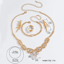 Elegant, exquisite, exaggerated necklace, earring, bracelet, ring, jewelry set, bridal and red carpet event styling accessories