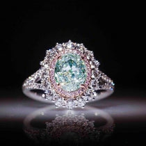 Luxurious Silver Ring for Women with Pink Zirconia Gemstones Fashionable Jewelry