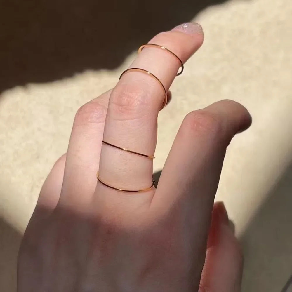 Stainless steel Ring for Women Simple Classic Style  Plating Seamless Fade Resistant Perfect for Daily Wear and Valentine's Day