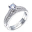1 pair Vintage Halo 925 Sterling Silver Wedding Ring Set For Women Lady Anniversary Gift Jewelry Bulk Sell