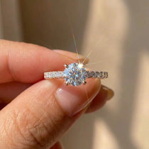 925 Sterling Silver Gorgeous Shiny Zircon Round Rings for Women Anniversary Marry Luxury High Quality Fine Jewelry Gift