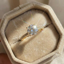 925 Sterling Silver Gorgeous Shiny Zircon Round Rings for Women Anniversary Marry Luxury High Quality Fine Jewelry Gift