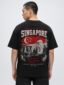 Singapore Oversized T-Shirt – Country Pride Unisex Graphic Tee