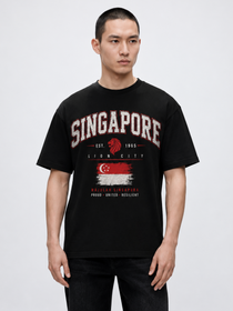 Singapore Oversized T-Shirt – Country Pride Unisex Graphic Tee