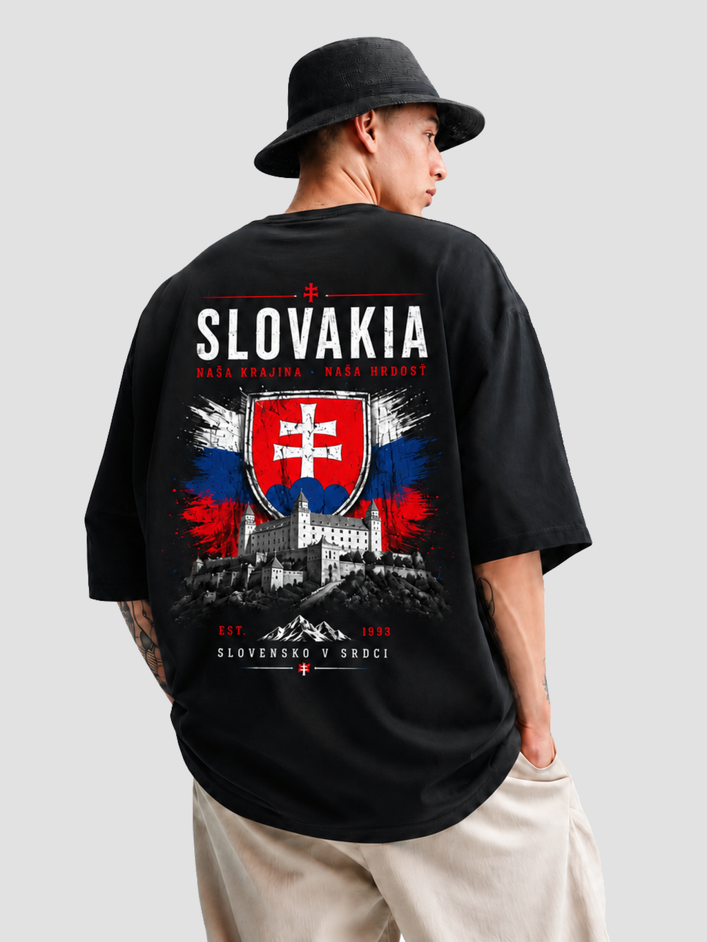Slovakia Oversized T-Shirt – Country Pride Unisex Graphic Tee