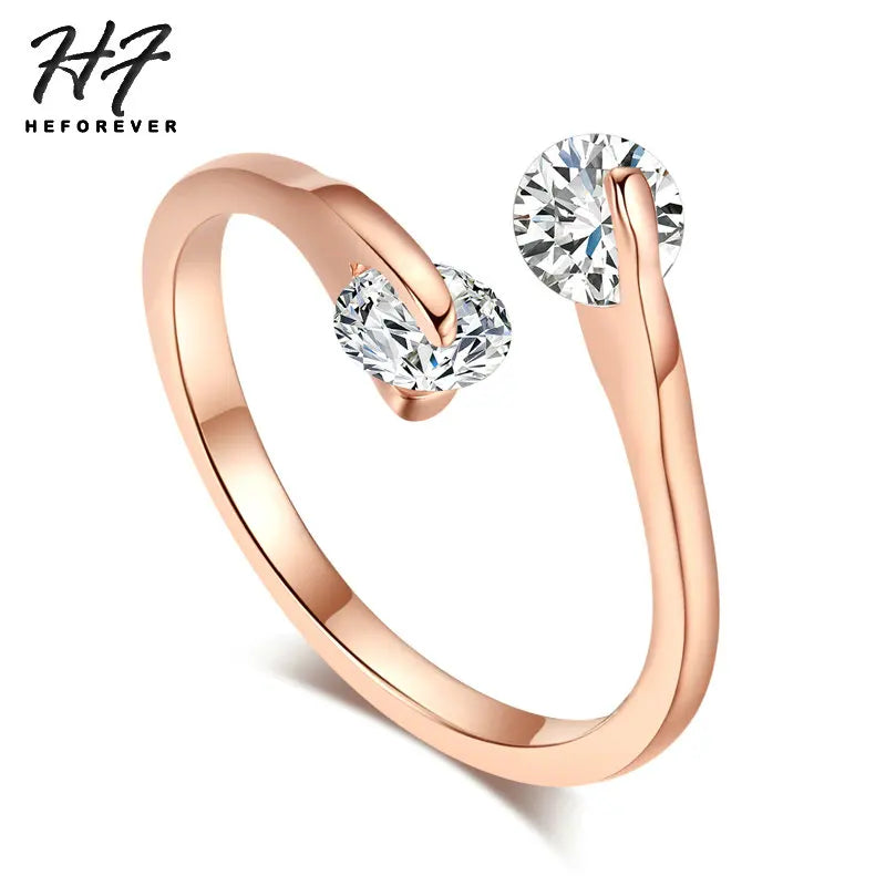 Wedding Rings For Women Zircon Crystal Engagement Dainty Women's Ring Korean Fashion Accessories Jewelry Gift For Lover R007