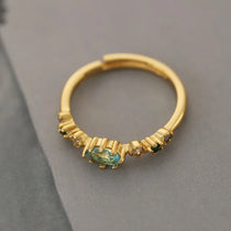 S925 Sterling Silver Ring for Women: Sparkling Art Zircon Inlaid, 18k Gold Plating，Elegant Gift Jewelry