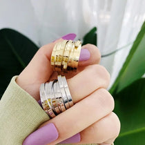 Multi Layer Wide Ring for Women Minimalist Medium-Sized Rings