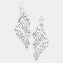 Exaggerated Earrings for Women 2023 Trending Accessories Bling Cystal Rhinestones Statement Earrings Geometry Jewelry Gift