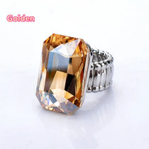 Personality Elegant Big Ring for Women 7 Colors Big Resin Stone Fashion Elastic Stretch Finger Rings Jewelry Christmaswholesale