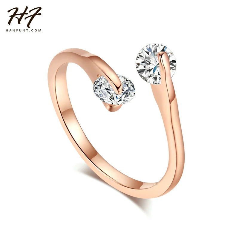Wedding Rings For Women Zircon Crystal Engagement Dainty Women's Ring Korean Fashion Accessories Jewelry Gift For Lover R007