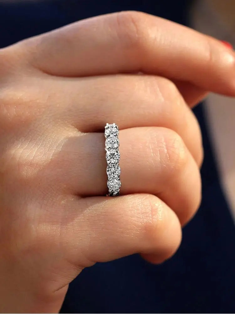 925 Sterling Silver Round Zircon Shiny Gorgeous Rings For Women Engagement Wedding High Quality Fine Jewelry Secondary image