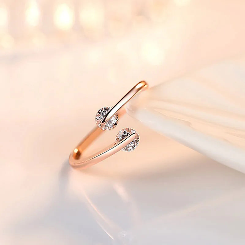 Wedding Rings For Women Zircon Crystal Engagement Dainty Women's Ring Korean Fashion Accessories Jewelry Gift For Lover R007