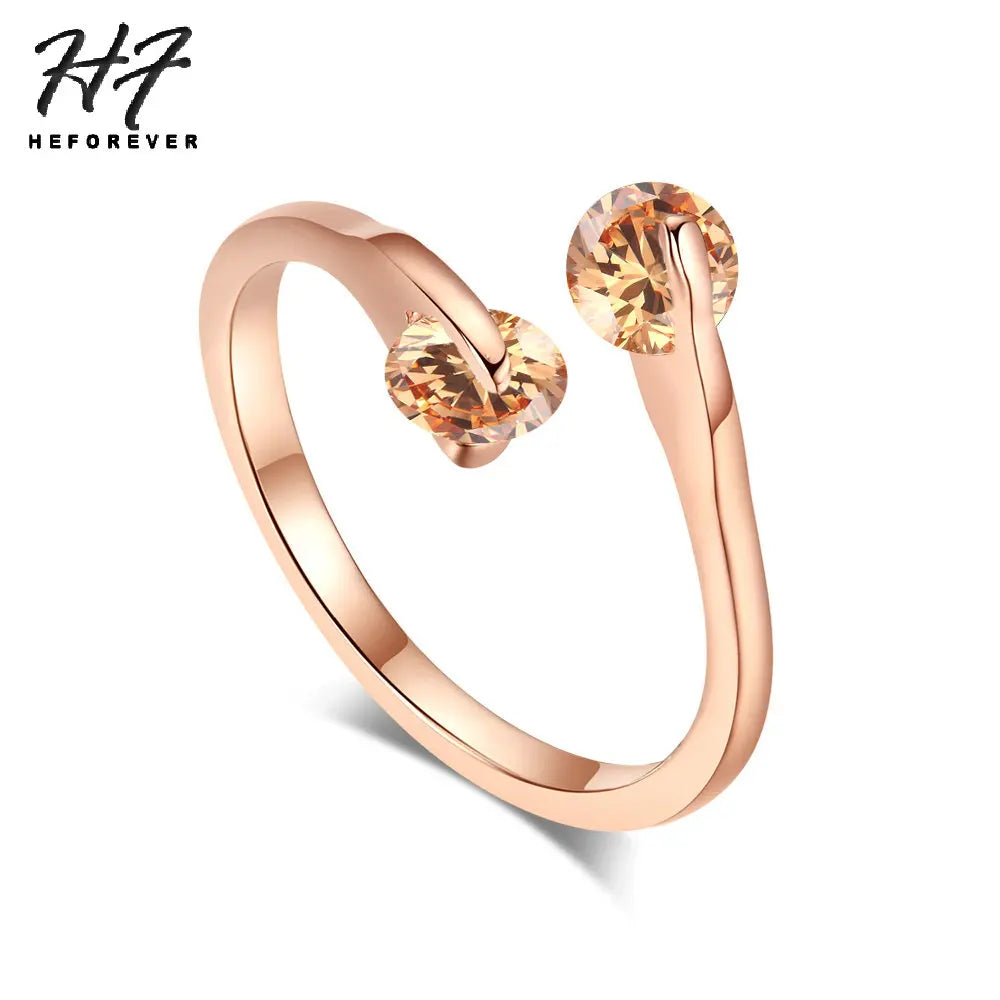 Wedding Rings For Women Zircon Crystal Engagement Dainty Women's Ring Korean Fashion Accessories Jewelry Gift For Lover R007