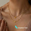 Custom Layered Letter Necklaces For Women Gold Color Stainless Steel Two Initial Necklace with Box Chain Minimalist Jewelry